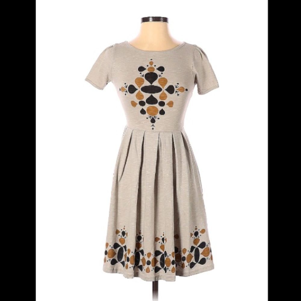dear creatures short sleeve grey dress size XS